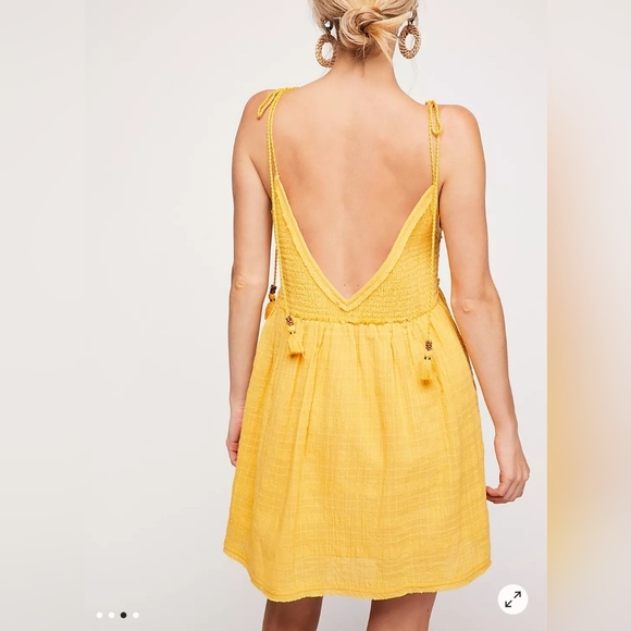 Frew People Sunderched Yellow Summer Dress Size XS - Picture 2 of 6